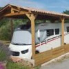 Carport Camping-car Bois Douglas 23 à 41 M² H. 3,20 M – Azur 6 Poteaux