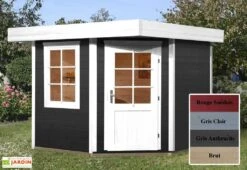 Abri Design Fides 1 (Plusieurs Tailles) 28mm 7 Abri Design Fides 1 (Plusieurs Tailles) 28mm -Promos Jardin Garage Magasin abri bois fides gris anthracite 1