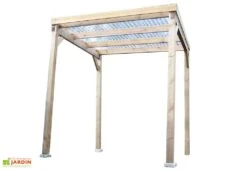 Tonnelle Autoportée Carport En Bois Autoclave Toit Plat 200x200cm 7 Tonnelle Autoportée Carport En Bois Autoclave Toit Plat 200x200cm -Promos Jardin Garage Magasin abri buches bois 1