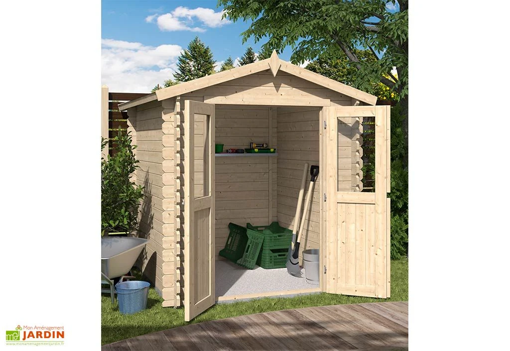 Abri De Jardin En Bois D’épicéa FSC – 180 X 180 X 214 Cm 1 Abri De Jardin En Bois D’épicéa FSC – 180 X 180 X 214 Cm