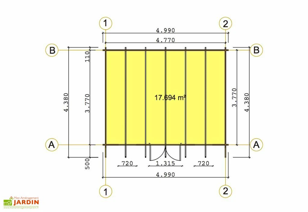 Abri De Jardin Bois Oxford (499x399x256) 3 Abri De Jardin Bois Oxford (499x399x256) – Image 3