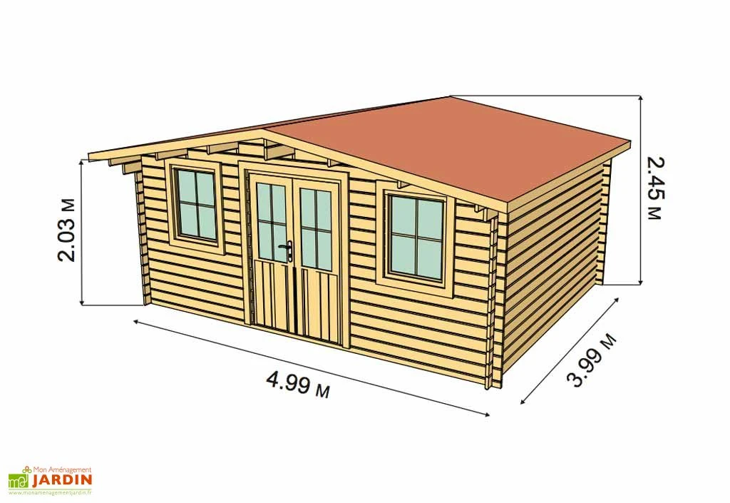 Abri De Jardin Bois Oxford (499x399x256) 2 Abri De Jardin Bois Oxford (499x399x256) – Image 2