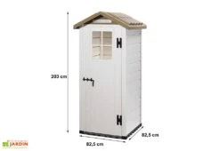 Abri De Jardin Mural En PVC Evo 80 Beige (82x82cm) -Promos Jardin Garage Magasin abri habrita dimensions 3