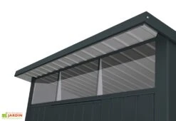 Abri De Jardin En Acier Galvanisé Duramax Modern 4 M² Gris Anthracite -Promos Jardin Garage Magasin abri jardin acier galvanise duramax modern 6x5 anthracite 2