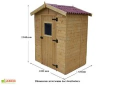 Abri De Jardin Bois Eden (1,6x1,2) 16mm+Plancher 11 Abri De Jardin Bois Eden (1,6x1,2) 16mm+Plancher -Promos Jardin Garage Magasin abri jardin bois 180cm