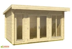 Abri De Jardin Bois D’épicéa Brut Dorset 9 M² -Promos Jardin Garage Magasin abri jardin bois 34mm 250x390cm double vitrage 1