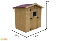 Abri De Jardin En Bois Eden 2,56 M² Ep. 16mm + Plancher 5 Abri De Jardin En Bois Eden 2,56 M² Ep. 16mm + Plancher -Promos Jardin Garage Magasin abri jardin bois brut habrita 160x160cm