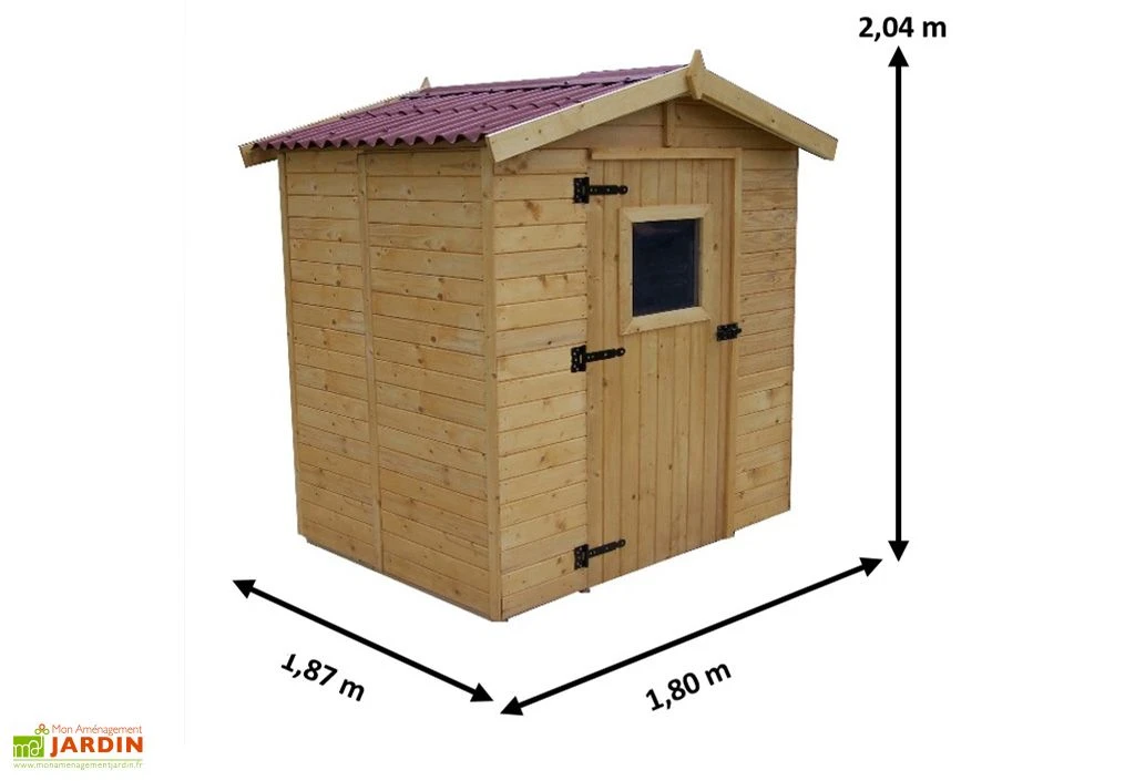 Abri De Jardin En Bois Eden 2,56 M² Ep. 16mm + Plancher 3 Abri De Jardin En Bois Eden 2,56 M² Ep. 16mm + Plancher – Image 3