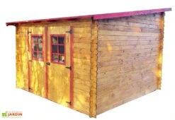 Abri De Jardin En Bois Avec Toiture 1 Pente 300x300cm (Sens Au Choix) -Promos Jardin Garage Magasin abri jardin bois brut toit multidirectionnel 300x300cm 1