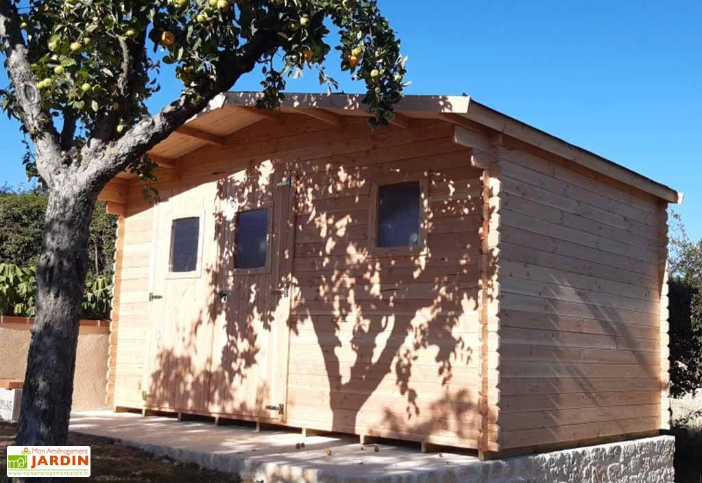 Abri De Jardin En Bois Douglas 28 Mm – 14,85 M² : 4,22 X 3,52 M 2 Abri De Jardin En Bois Douglas 28 Mm – 14,85 M² : 4,22 X 3,52 M – Image 2