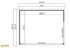 Abri De Jardin En Bois D’épicéa Brut Domeo 4 Plus (13 M²) 5 Abri De Jardin En Bois D’épicéa Brut Domeo 4 Plus (13 M²) -Promos Jardin Garage Magasin abri jardin bois domeo 4 plus