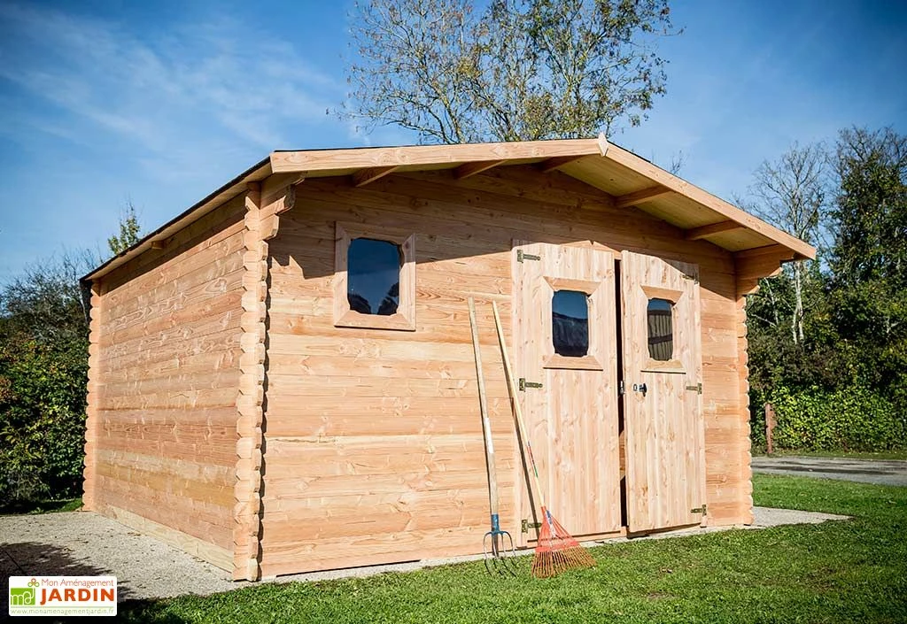 Abri De Jardin En Bois Douglas 28 Mm – 15,28 M² : 4,01 X 3,81 M 1 Abri De Jardin En Bois Douglas 28 Mm – 15,28 M² : 4,01 X 3,81 M