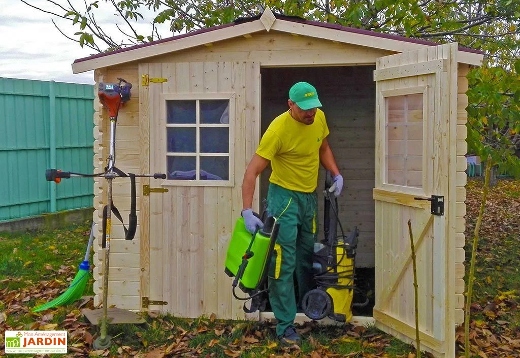 Abri De Jardin En Bois D’Épicéa Brut 6 M² 2 Abri De Jardin En Bois D’Épicéa Brut 6 M² – Image 2