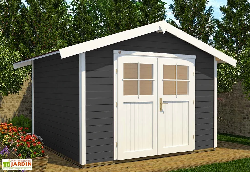 Abri De Jardin En Bois D’épicéa Anthracite – 4,9 M² 1 Abri De Jardin En Bois D’épicéa Anthracite – 4,9 M²