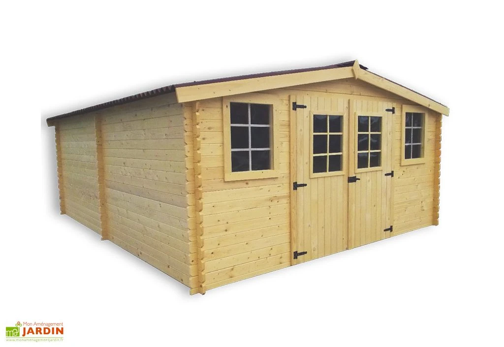 Abri De Jardin En Bois D’épicéa Brut 28 Mm - 20,97 M² 1 Abri De Jardin En Bois D’épicéa Brut 28 Mm - 20,97 M²