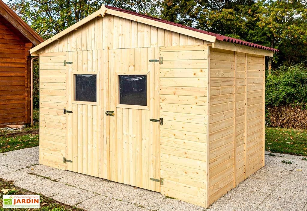 Abri De Jardin En Bois D’Épicéa Brut 6,6 M² 1 Abri De Jardin En Bois D’Épicéa Brut 6,6 M²