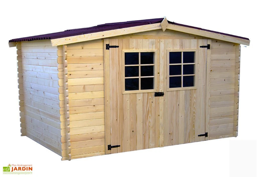 Abri De Jardin En Bois D’Épicéa Brut 9 M² 2 Abri De Jardin En Bois D’Épicéa Brut 9 M² – Image 2