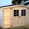 Abri De Jardin En Bois D’Épicéa Brut 9 M²