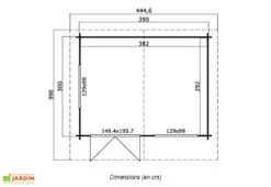 Abri De Jardin En Bois D’Épicéa Brut Norderney 2 (11 M²) -Promos Jardin Garage Magasin abri jardin bois epicea brut norderney 2 11 m 2