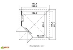 Abri De Jardin En Bois D’Épicéa Brut Oban 40 (4 M²) -Promos Jardin Garage Magasin abri jardin bois epicea brut oban 40 4 m 2