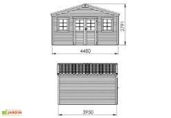 Abri De Jardin En Bois D’épicéa Brut Shelty+ 18 M² 5 Abri De Jardin En Bois D’épicéa Brut Shelty+ 18 M² -Promos Jardin Garage Magasin abri jardin bois epicea brut shelty 18m2 2