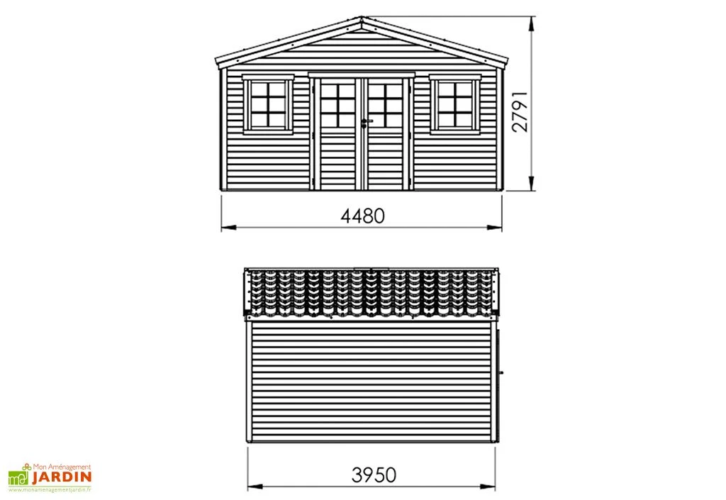 Abri De Jardin En Bois D’épicéa Brut Shelty+ 18 M² 3 Abri De Jardin En Bois D’épicéa Brut Shelty+ 18 M² – Image 3