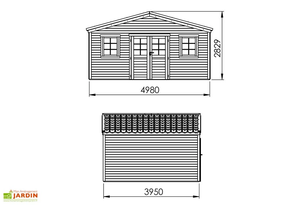 Abri De Jardin En Bois D’épicéa Brut Shelty+ 20 M² 3 Abri De Jardin En Bois D’épicéa Brut Shelty+ 20 M² – Image 3