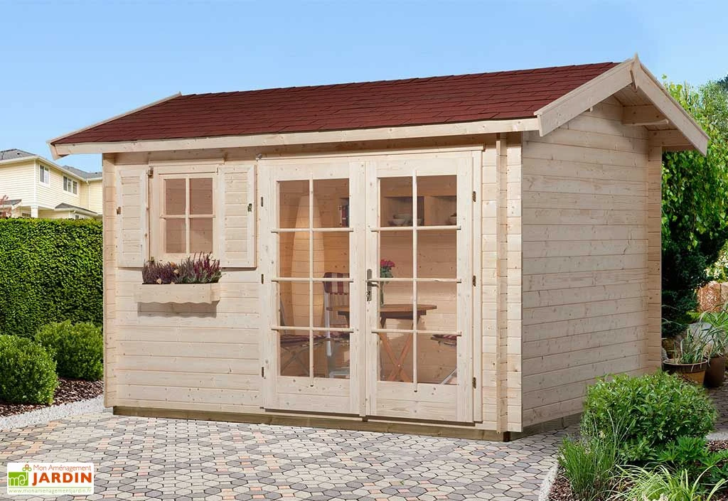 Abri De Jardin En Bois D’épicéa Brut 163 T1 - 8,50 M² 1 Abri De Jardin En Bois D’épicéa Brut 163 T1 - 8,50 M²