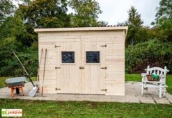Abri De Jardin En Bois D’Épicéa Massif Brut 6,6 M² -Promos Jardin Garage Magasin abri jardin bois epicea massif brut 66m 2