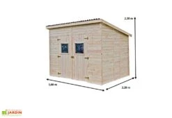 Abri De Jardin En Bois D’Épicéa Massif Brut 6,6 M² -Promos Jardin Garage Magasin abri jardin bois epicea massif brut 66m
