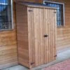 Armoire De Jardin En Bois Traité THT Avec étagères 1,24 X 2 M