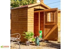 Abri De Jardin En Bois Traité THT Avec Plancher 2,5 M² -Promos Jardin Garage Magasin abri jardin bois epicea traite plancher 25m 2