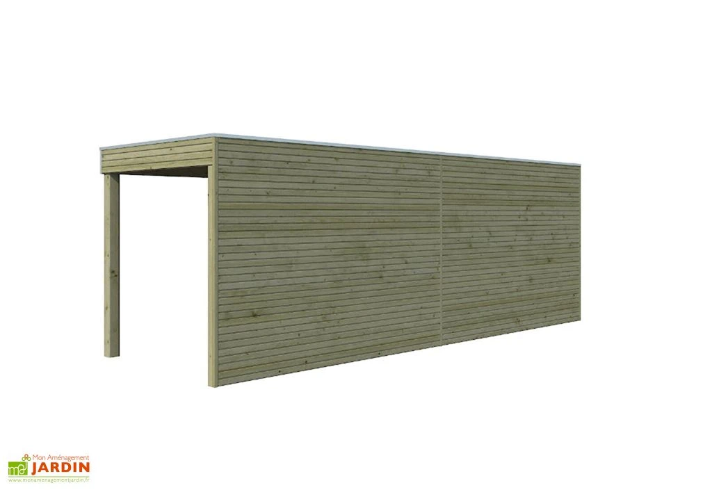 Abri De Jardin En Bois D’épicéa Traité + Extension Qube 12 M² 3 Abri De Jardin En Bois D’épicéa Traité + Extension Qube 12 M² – Image 3