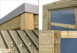 Abri De Jardin En Bois D’épicéa Traité Qube 9 M² -Promos Jardin Garage Magasin abri jardin bois epicea traite qube 9m 3