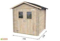 Abri De Jardin En Bois Brut 19 Mm - Hobby -Promos Jardin Garage Magasin abri jardin bois hobby alce living 198x198cm