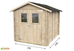 Abri De Jardin En Bois Brut 19 Mm - Hobby -Promos Jardin Garage Magasin abri jardin bois hobby alce living 248x198cm