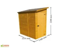 Abri De Jardin Adossé En Bois 16 Mm - 223 X 130 X 220 Cm -Promos Jardin Garage Magasin abri jardin bois massif 16mm petit 1