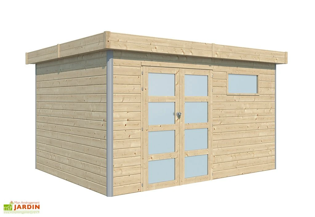 Abri De Jardin En Bois D’épicéa Brut Et Profilés En Aluminium - 11,3 M² 1 Abri De Jardin En Bois D’épicéa Brut Et Profilés En Aluminium - 11,3 M²