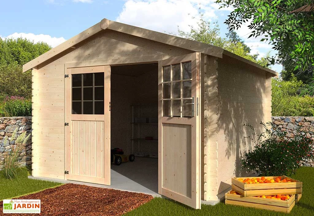 Abri De Jardin En Bois De Sapin Brut Flovene 10,6 M² 1 Abri De Jardin En Bois De Sapin Brut Flovene 10,6 M²