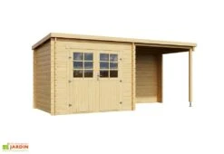 Abri De Jardin En Bois D’Épicéa Brut Avec Auvent Sophy 10 M² 8 Abri De Jardin En Bois D’Épicéa Brut Avec Auvent Sophy 10 M² -Promos Jardin Garage Magasin abri jardin bois sophy appenti