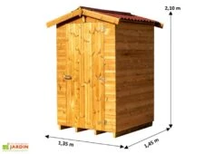Abri De Jardin En Bois Traité THT Avec Plancher 2,5 M² -Promos Jardin Garage Magasin abri jardin bois tht habrita 160x160cm