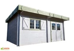 Abri De Jardin Bois 42 Mm Toit Plat Bac Acier (476x533cm)