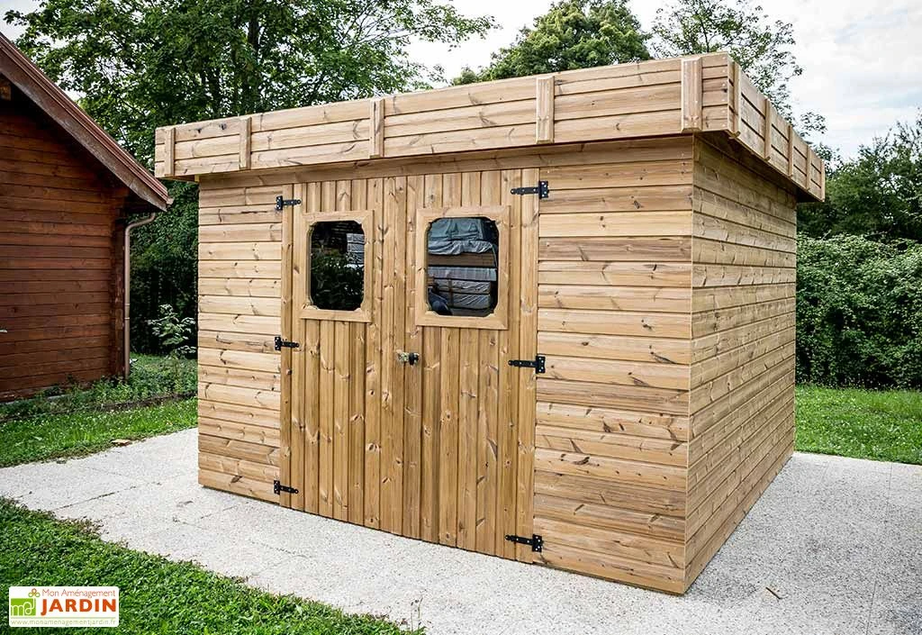 Abri De Jardin En Bois D’épicéa Traité Toit Bac Acier Thizy – 9 M² 1 Abri De Jardin En Bois D’épicéa Traité Toit Bac Acier Thizy – 9 M²