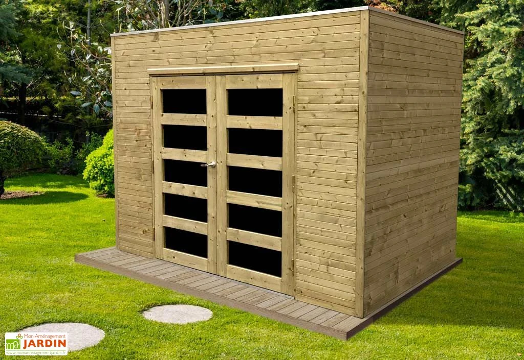 Solid Abri De Jardin En Bois Traité Capri 19 Mm – 6 M² Avec Toit Plat 1 Solid Abri De Jardin En Bois Traité Capri 19 Mm – 6 M² Avec Toit Plat