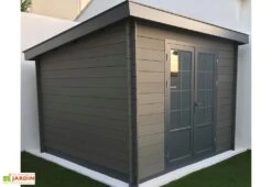Abri De Jardin Composite Toit Plat – Actual 3 X 3 M -Promos Jardin Garage Magasin abri jardin composite actual 3x3m 1