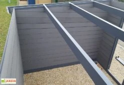 Abri De Jardin Composite Toit Plat + Auvent – Actual 6 X 3 M Gris Anthracite -Promos Jardin Garage Magasin abri jardin composite actual 6x3m 2