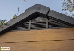 Abri De Jardin Keter En Résine Aspect Bois 5 M² Woodium 757 -Promos Jardin Garage Magasin abri jardin keter resine imitation bois 20mm 5m2 plancher inclus