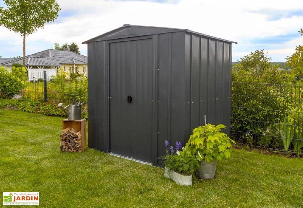 Abri De Jardin En Métal Gris Spacemaker Acier Galvanisé – 3 M² 1 Abri De Jardin En Métal Gris Spacemaker Acier Galvanisé – 3 M²