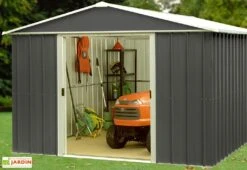 Abri De Jardin Acier Galvanisé Anthracite 217 X 202 Cm 4,38 M² 6 Abri De Jardin Acier Galvanisé Anthracite 217 X 202 Cm 4,38 M² -Promos Jardin Garage Magasin abri jardin metal acier galvanise trigano 1 1