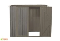 Abri De Jardin En Métal Monopente Look Bois Vieilli 3,17 M² -Promos Jardin Garage Magasin abri jardin metal aspect bois vieilli puit lumiere 149x213cm 2